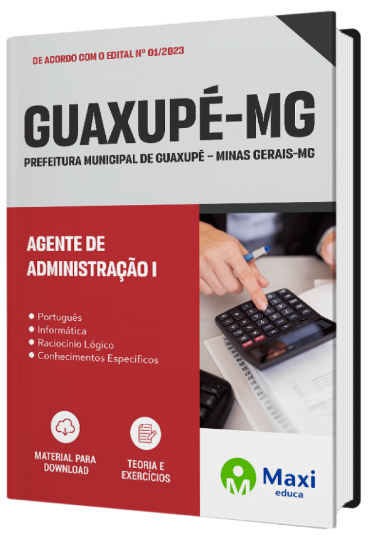 - Apostila Prefeitura de Guaxupé -MG - 2023 Agente de Administração I