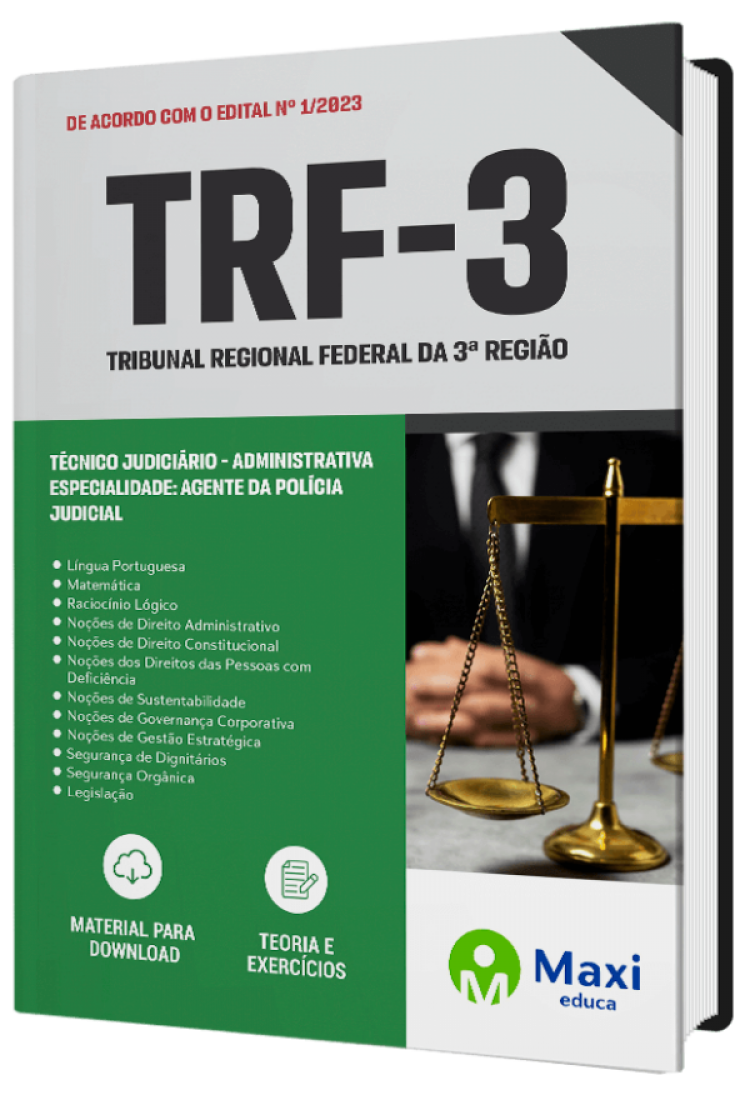 - Apostila TRF-3 - 2023 Técnico Judiciário - Administrativa - Especialidade: Agente da Polícia Judicial