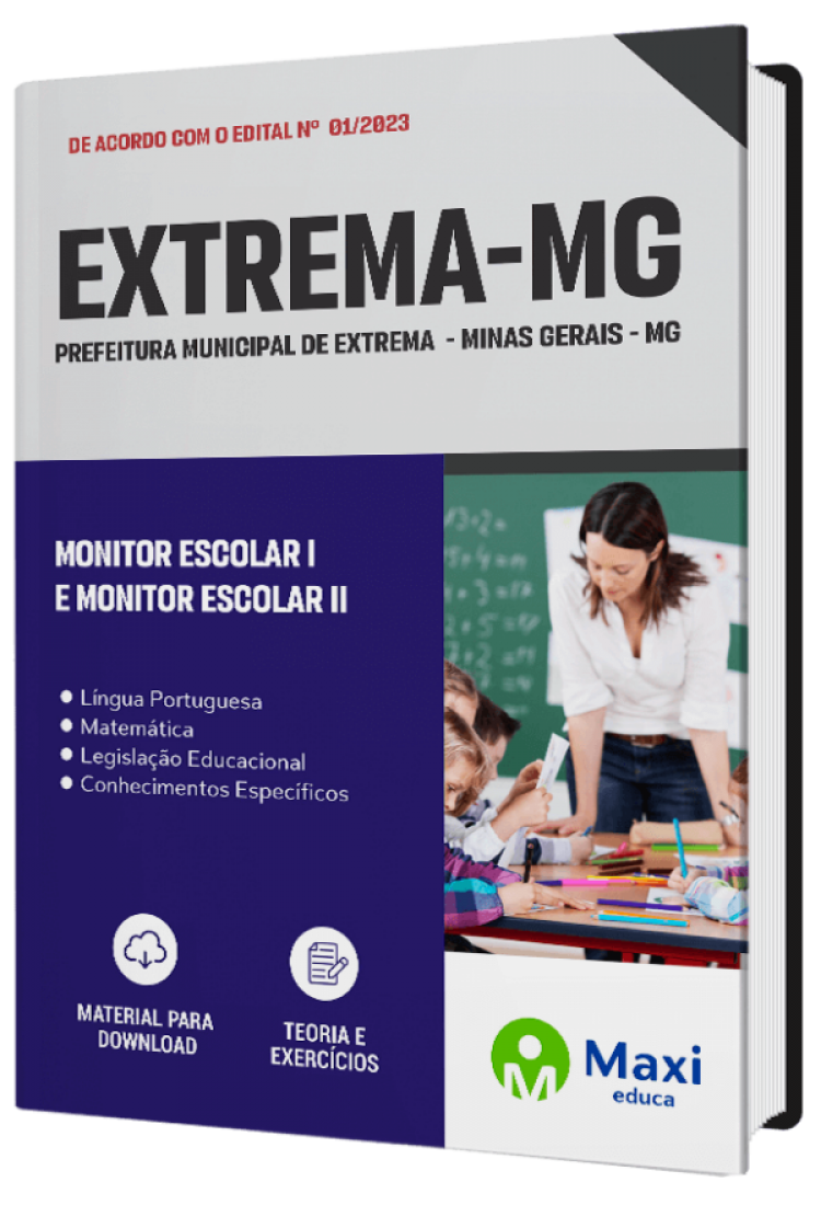 - Apostila Prefeitura de Extrema - MG - 2023 Monitor Escolar I e Monitor Escolar II