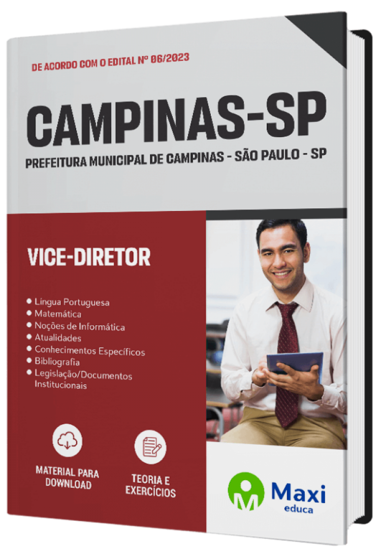 - Apostila Prefeitura de Campinas - SP - 2023 Vice-Diretor