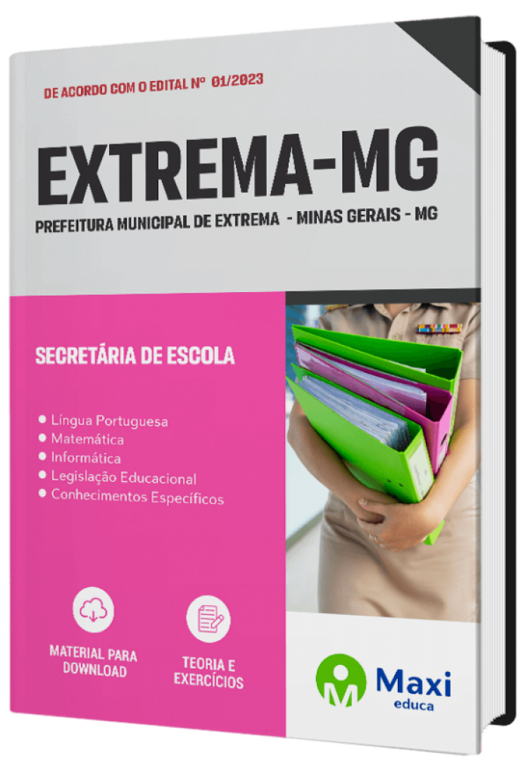 - Apostila Prefeitura de Extrema - MG - 2023 Secretária de Escola