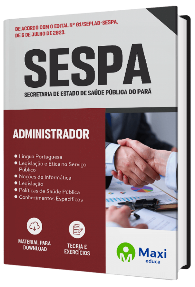 - Apostila SESPA - Secretaria de Estado de Saúde Pública do Pará - 2023 - DUPLICADO ADMINISTRADOR