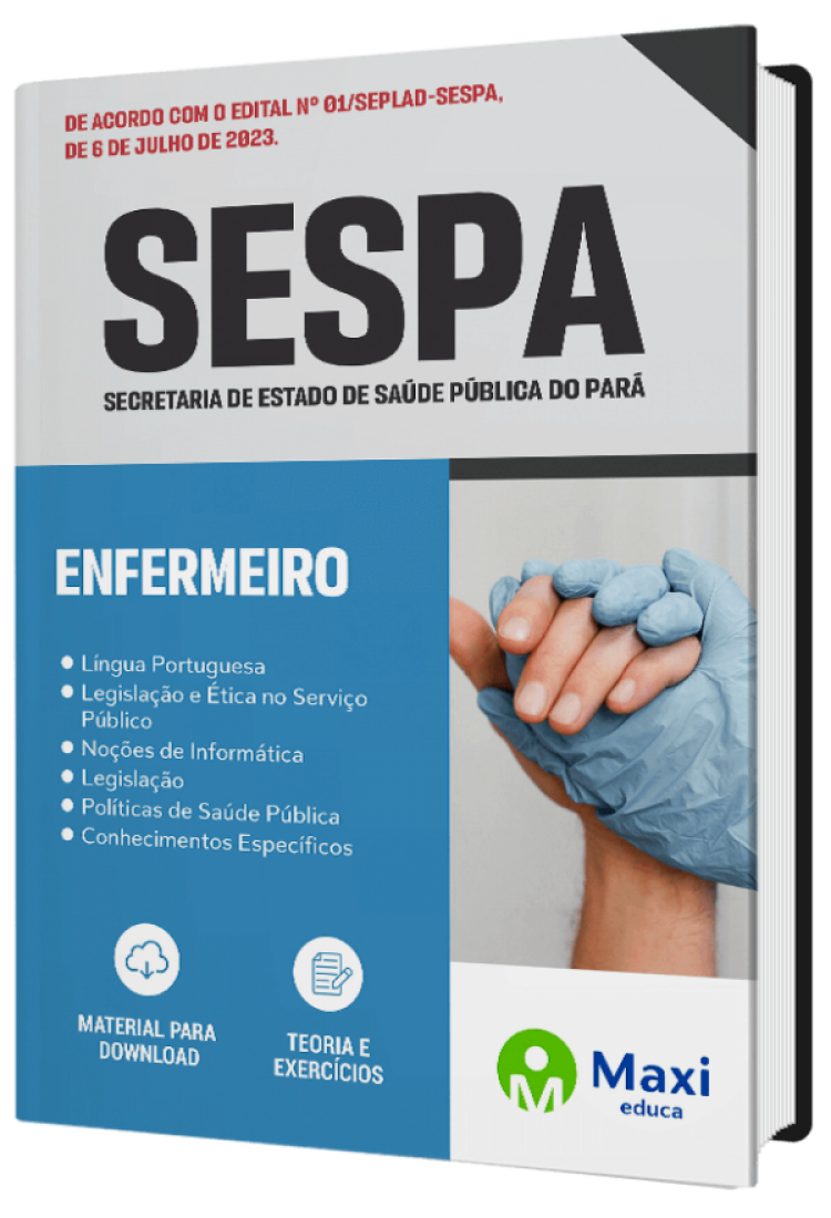 - Apostila SESPA - Secretaria de Estado de Saúde Pública do Pará - 2023 ENFERMEIRO