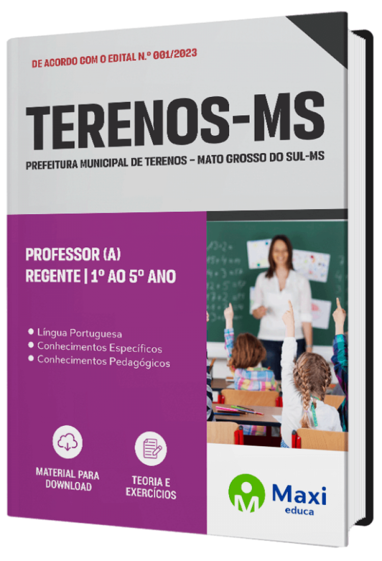 - Apostila Prefeitura de Terenos - MS - 2023 Professor (A) Regente | 1º ao 5º ano