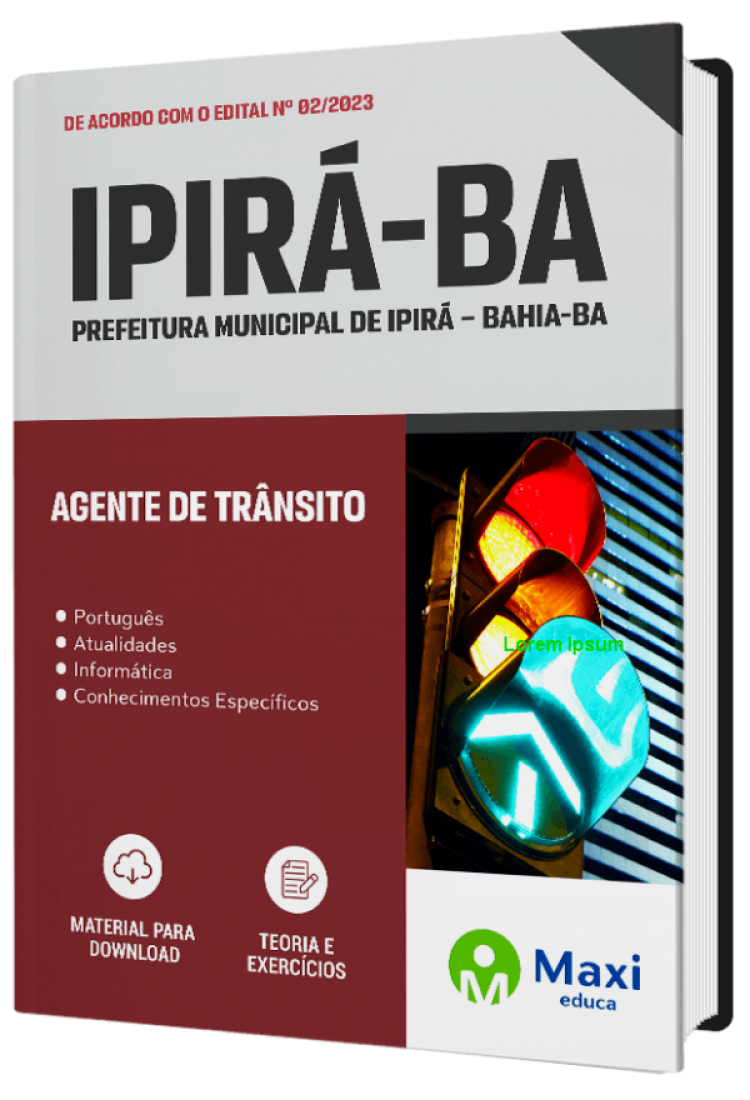 - Apostila - Prefeitura de Ipirá - BA - 2023 Agente de Trânsito