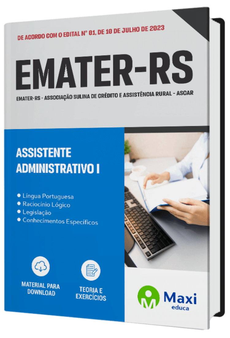 - Apostila EMATER-RS - 2023 Assistente Administrativo I