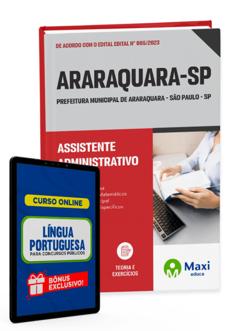 - Apostila Prefeitura de Araraquara - SP - 2023 Assistente Administrativo