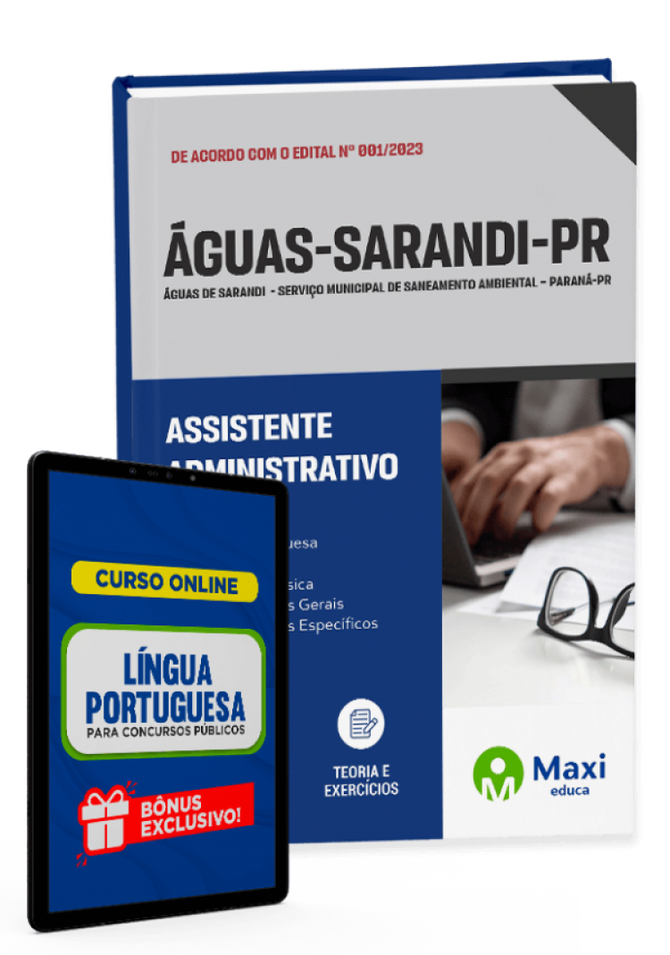 - Apostila Águas de Sarandi - PR - 2023 Assistente Administrativo