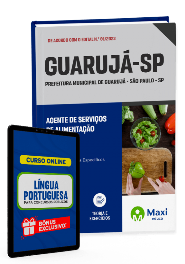 - Apostila Prefeitura de Guarujá - SP 2023 Agente de Serviços de Alimentação