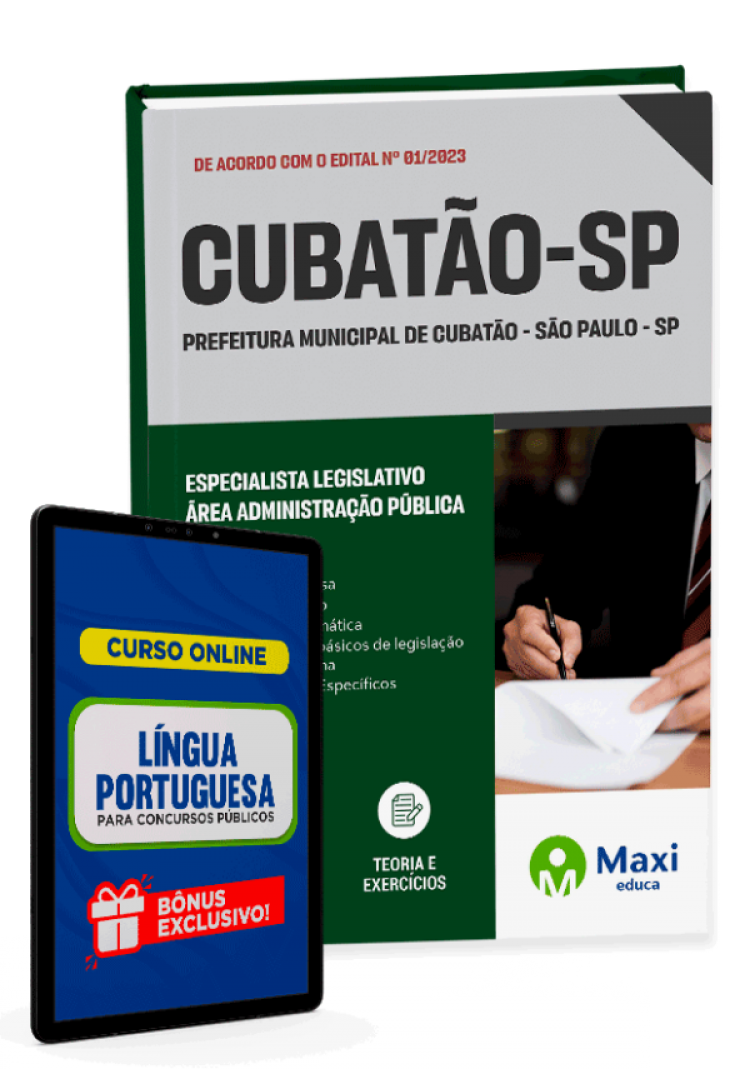 - Apostila Prefeitura de Cubatão - SP - 2023 Especialista Legislativo – Área Administração Pública