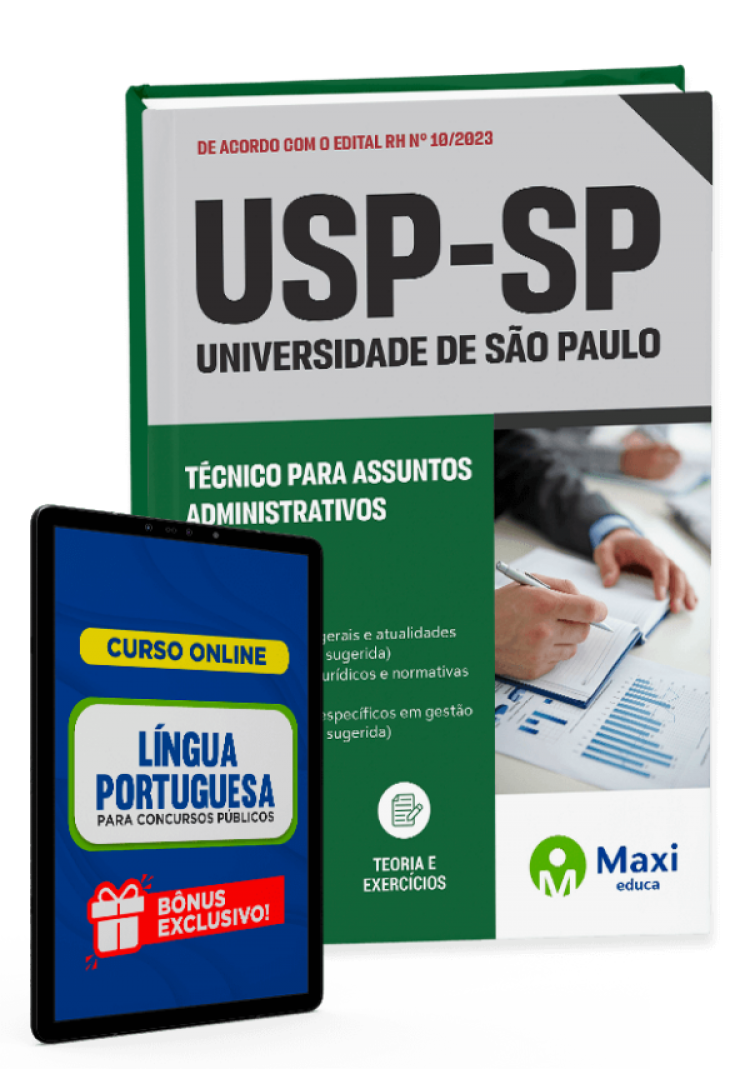 - Apostila USP -SP - 2023 Técnico para Assuntos Administrativos