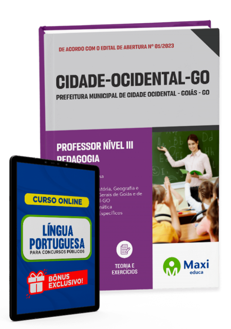 - Apostila Prefeitura de Cidade Ocidental - GO - 2023 Professor Nível III - Pedagogia