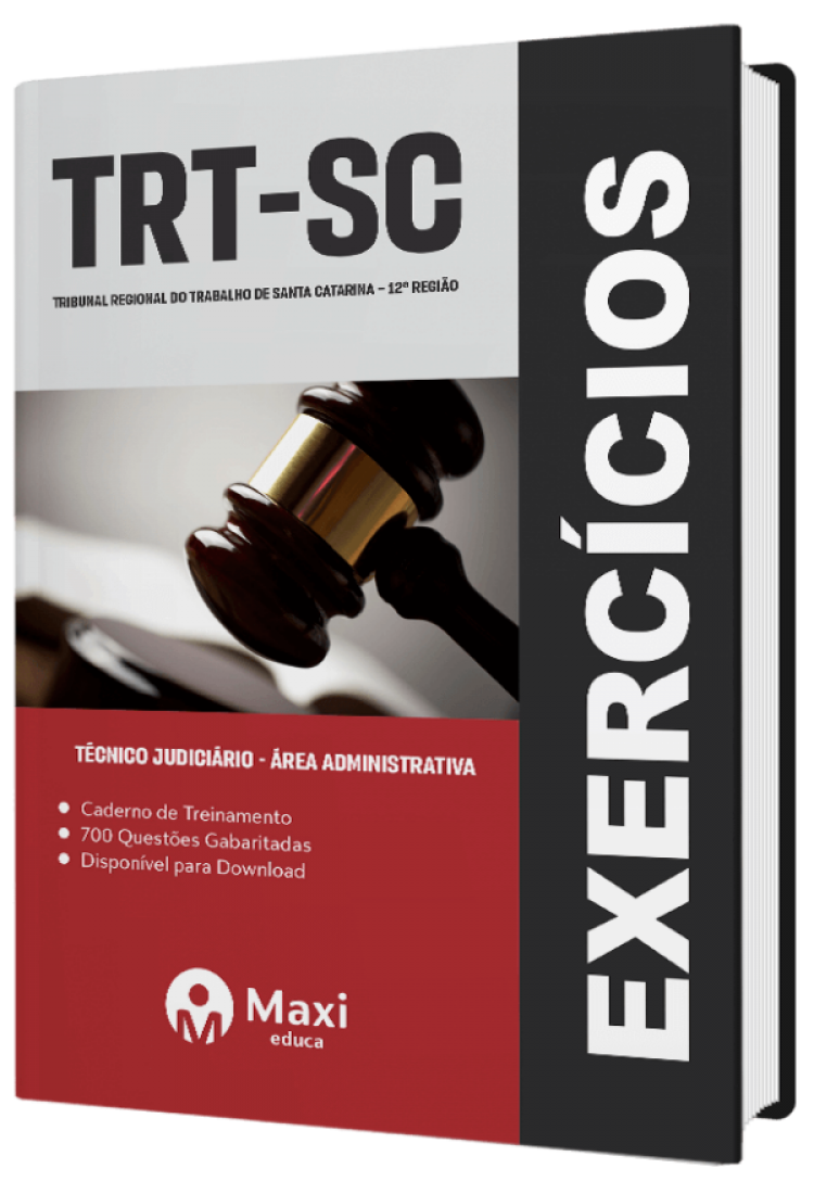 - Caderno de questões TRT-SC - 2023 500 questões gabaritadas - Praticando - Técnico judiciário - área administrativa