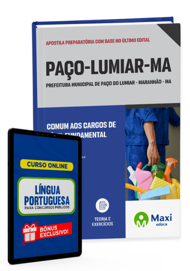 - Apostila Prefeitura de Paço do Lumiar-MA 2023 Comum aos cargos de Nível Fundamental