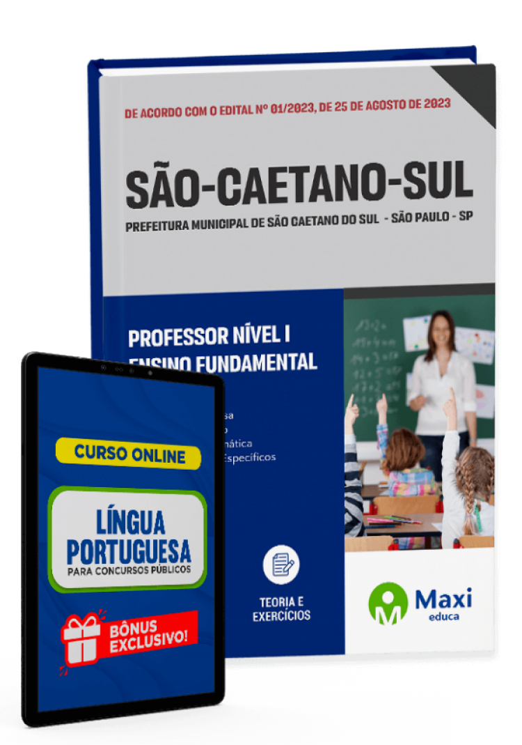 - Apostila Prefeitura de São Caetano do Sul - SP - 2023 Professor Nível I - Ensino Fundamental