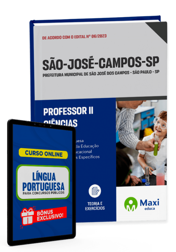 - Apostila Prefeitura de São José dos Campos - SP - 2023 Professor II - Ciências