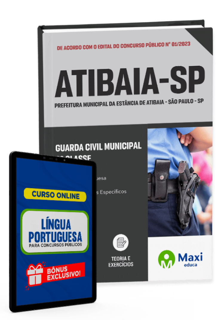 - Apostila Prefeitura da Estância de Atibaia - SP - 2023 Guarda Civil Municipal - 3º Classe