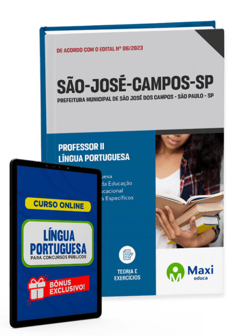 - Apostila Prefeitura de São José dos Campos - SP - 2023 Professor II - Língua Portuguesa