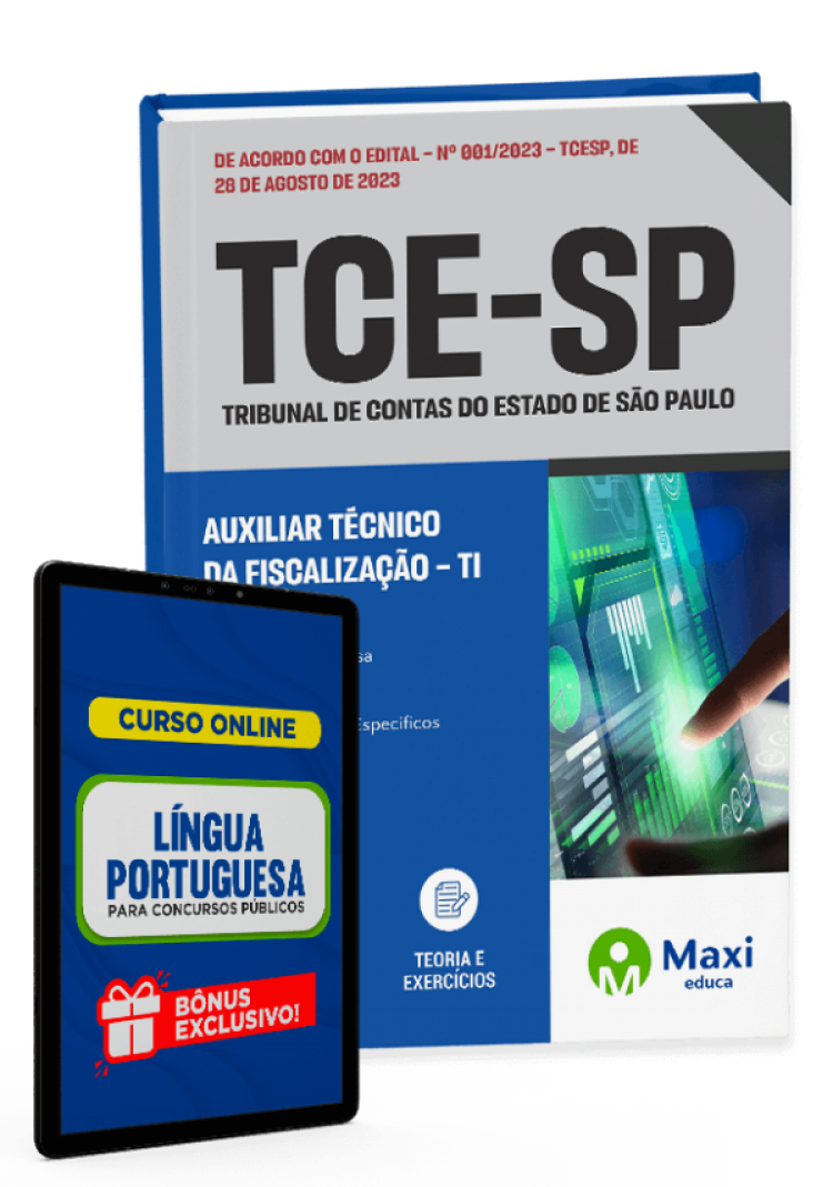 - Apostila TCE-SP - 2023 Auxiliar Técnico da Fiscalização – TI