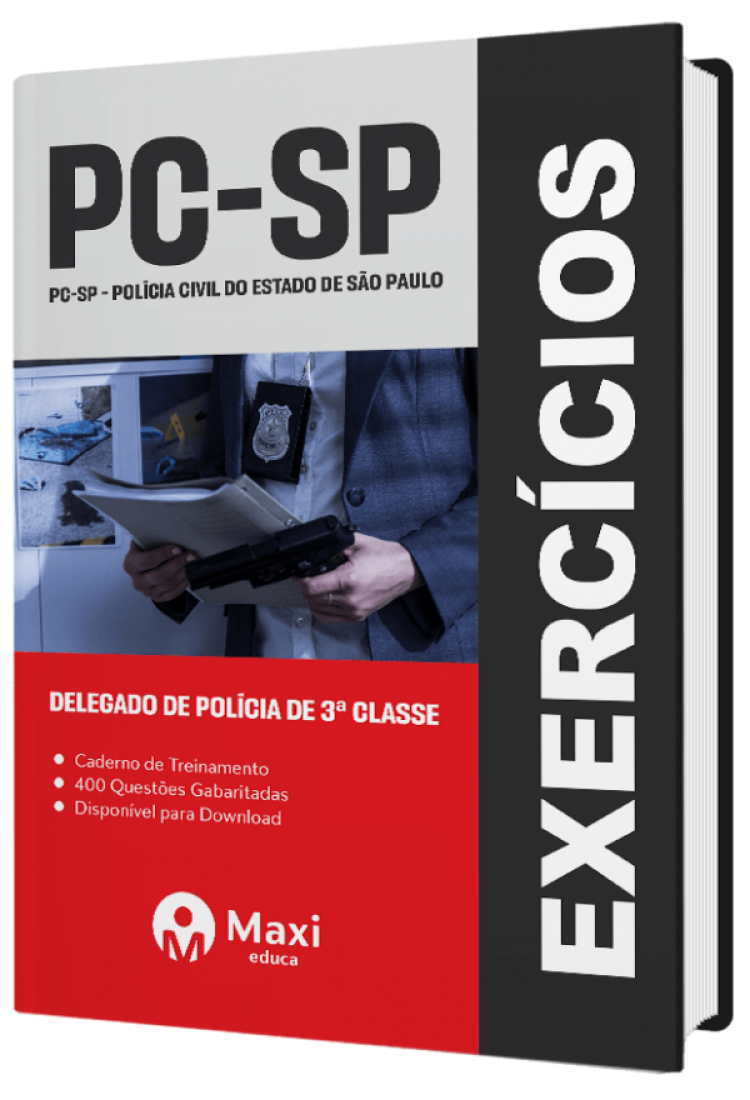 - Caderno de Questões PC-SP - 2023 400 questões gabaritadas - Praticando - Delegado de Polícia de 3ª classe