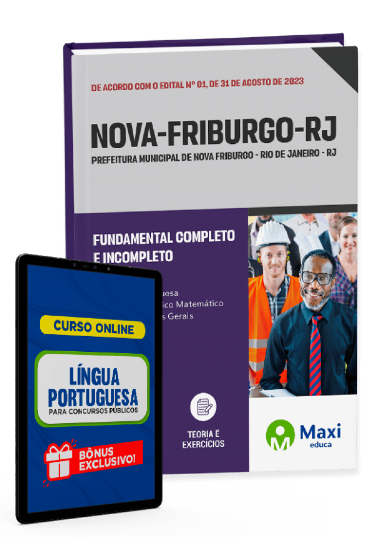 - Apostila Prefeitura de Nova Friburgo - RJ - 2023 FUNDAMENTAL COMPLETO e INCOMPLETO