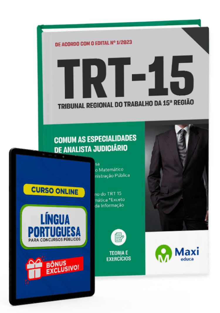 - Apostila TRT 15 - 2023 Comum as especialidades de Analista Judiciário