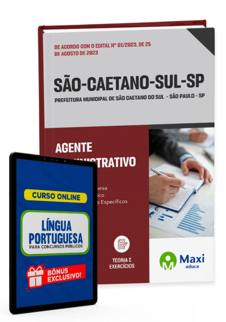 - Apostila Prefeitura de São Caetano do Sul - SP - 2023 Agente Administrativo