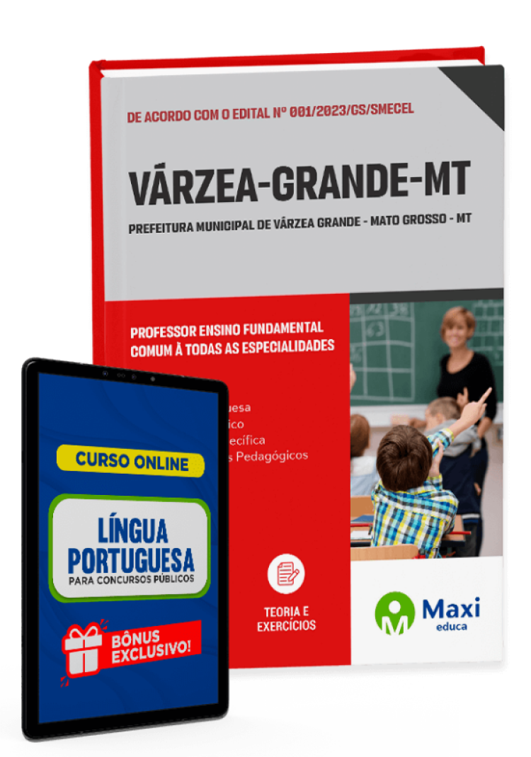 - Apostila Prefeitura de Várzea Grande - MT - 2023 Professor Ensino Fundamental - Comum à todas as especialidades