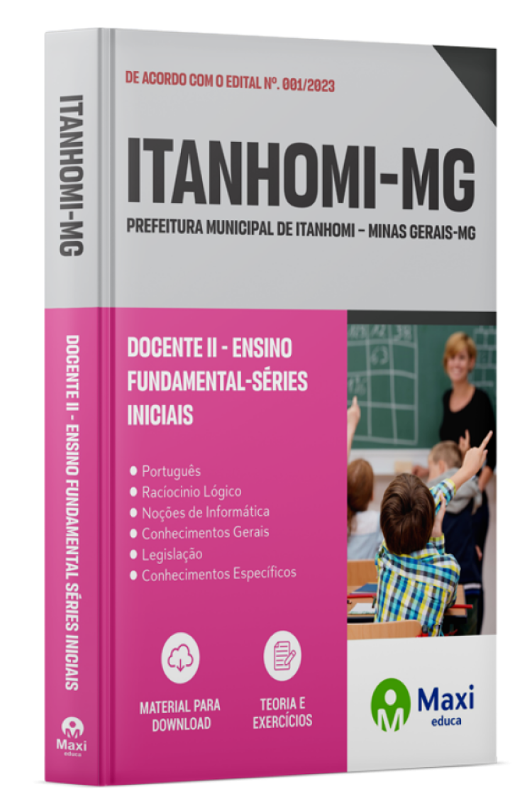 - Apostila Prefeitura de Itanhomi -MG - 2023 Docente II - Ensino Fundamental - Séries Iniciais