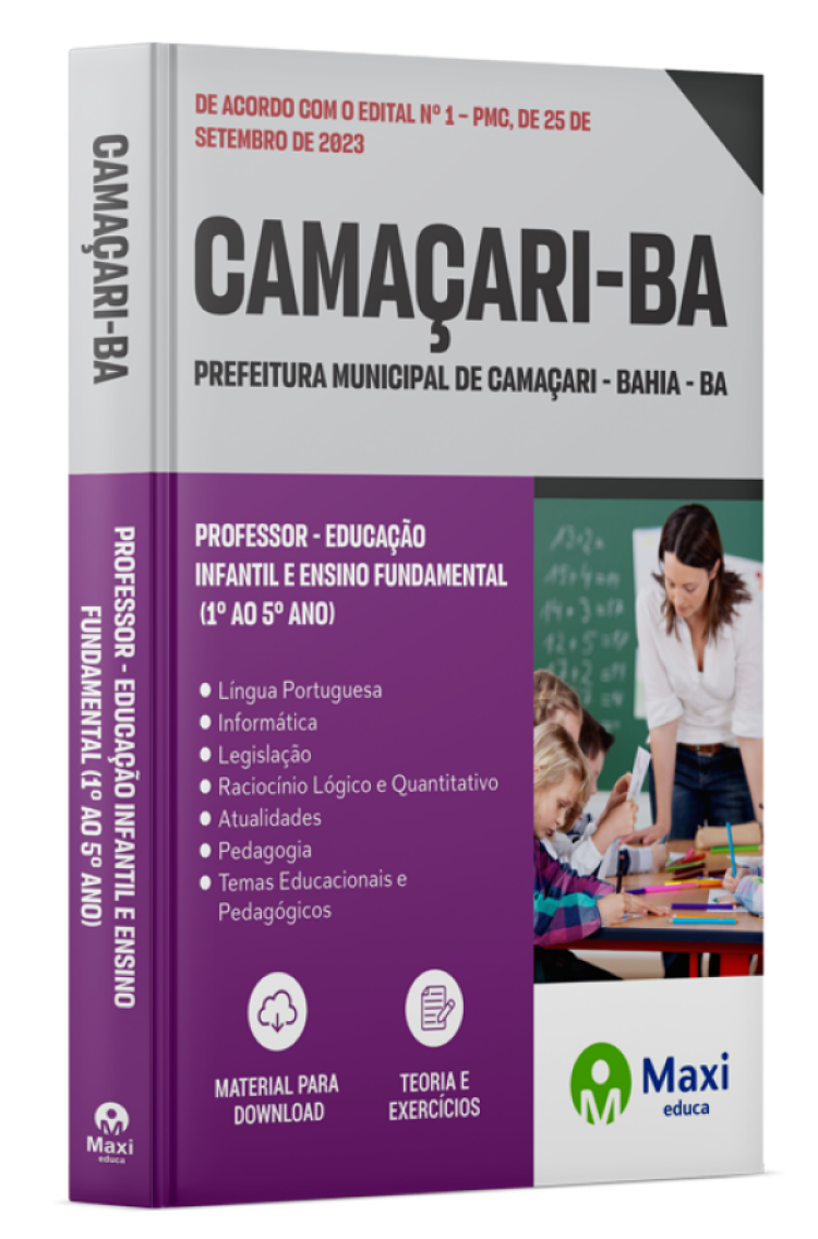 - Apostila Prefeitura de Camaçari - BA - 2023 Professor - Educação Infantil e Ensino Fundamental (1º ao 5º ano)