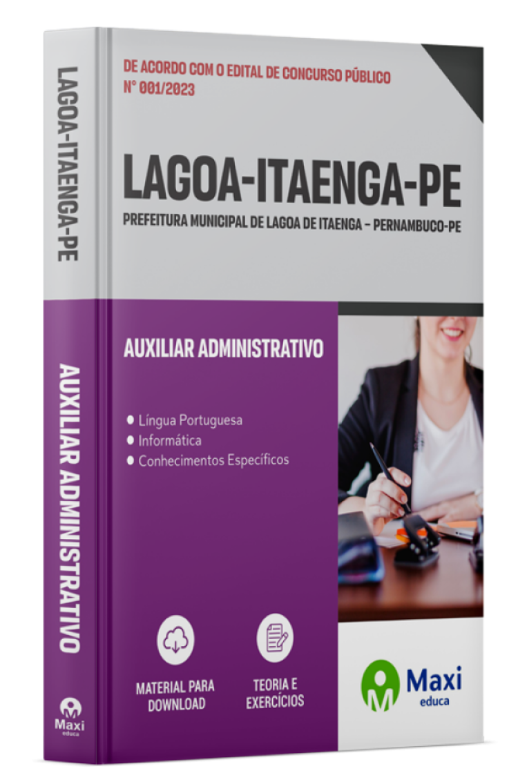 - Apostila Prefeitura de Lagoa de Itaenga - PE - 2023 Auxiliar Administrativo