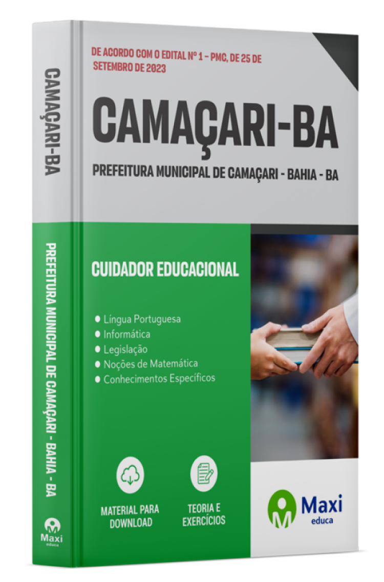 - Apostila Prefeitura de Camaçari - BA - 2023 Cuidador Educacional