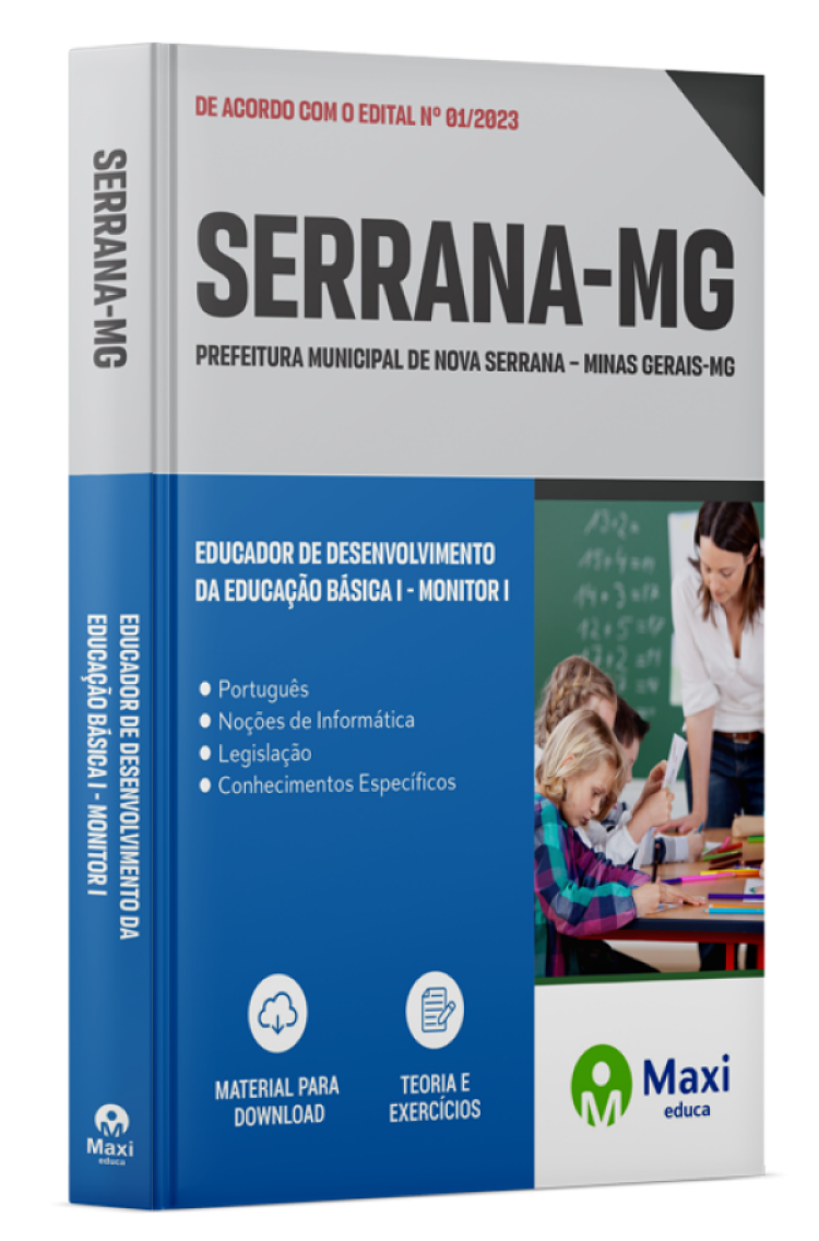 - Apostila Prefeitura de Nova Serrana - MG - 2023 Educador de Desenvolvimento da Educação Básica I - Monitor I