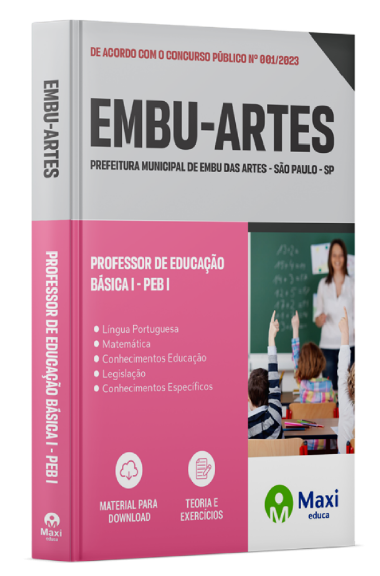 - Apostila Prefeitura de Embu das Artes - SP - 2023 Professor de Educação Básica I - PEB I