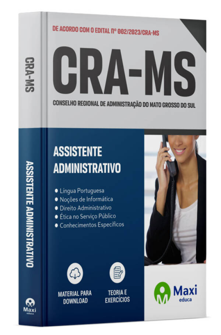 - Apostila CRA-MS 2023 Assistente Administrativo